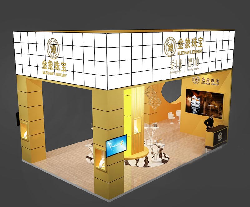 成都珠寶展臺(tái)設(shè)計(jì)-金象珠寶