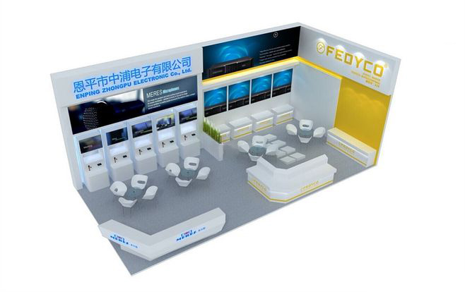 深圳展臺設(shè)計-中浦電子-家電展展臺設(shè)計|家電展展會搭建