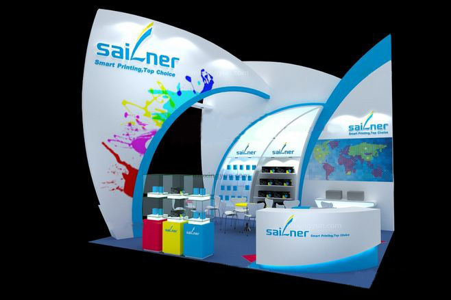 深圳展臺設(shè)計-sailner-打印耗材展展臺設(shè)計