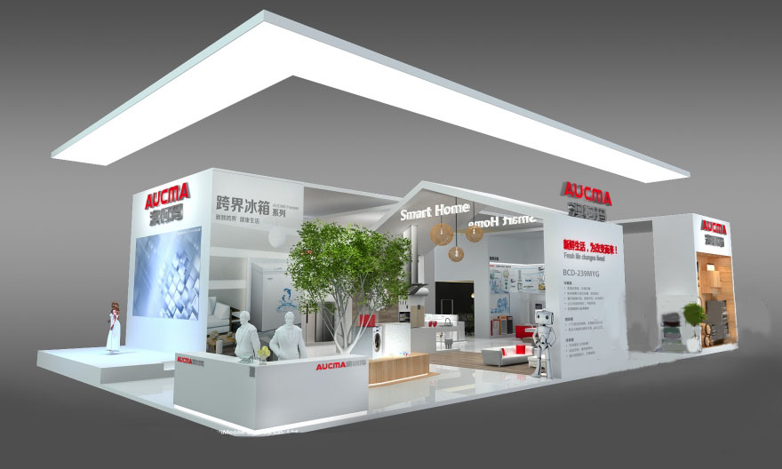 上海展覽裝修-澳柯瑪-家博會(huì)展位設(shè)計(jì)
