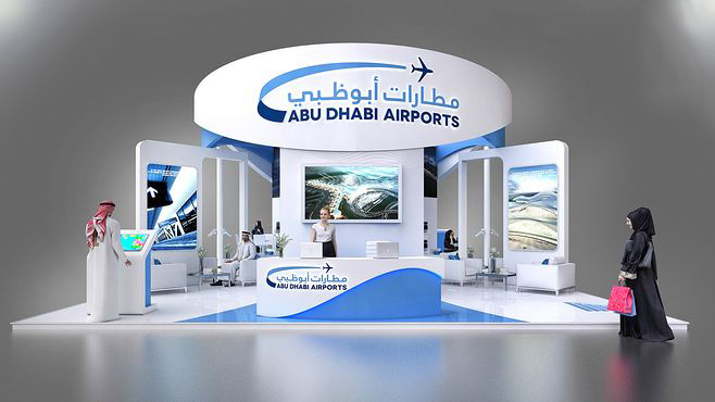 北京展位布置-ABU DHABI AIRPORTS-航空展展會設(shè)計(jì)|航空展展位搭建