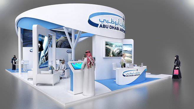 北京展位布置-ABU DHABI AIRPORTS-航空展展會設(shè)計(jì)|航空展展位搭建