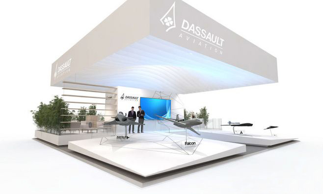 深圳展臺搭建-DASSAULT-航空展展臺搭建