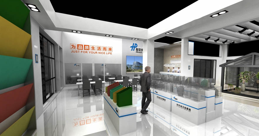 廣州裝修展臺-和平鋁業(yè)-衣柜展臺裝修