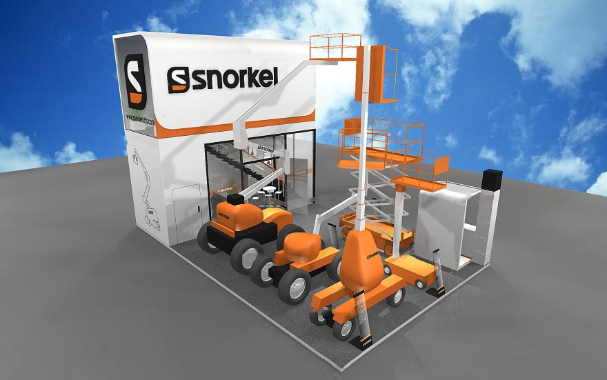 深圳展覽特裝搭建-snorkel-工博會(huì)展臺(tái)搭建
