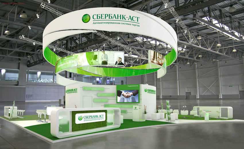 國際展會布置-SBERBANK-國際展臺設計|國際展會搭建