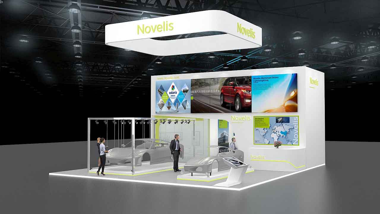 汽車會展展會搭建-Novelis-上海展臺設(shè)計與搭建