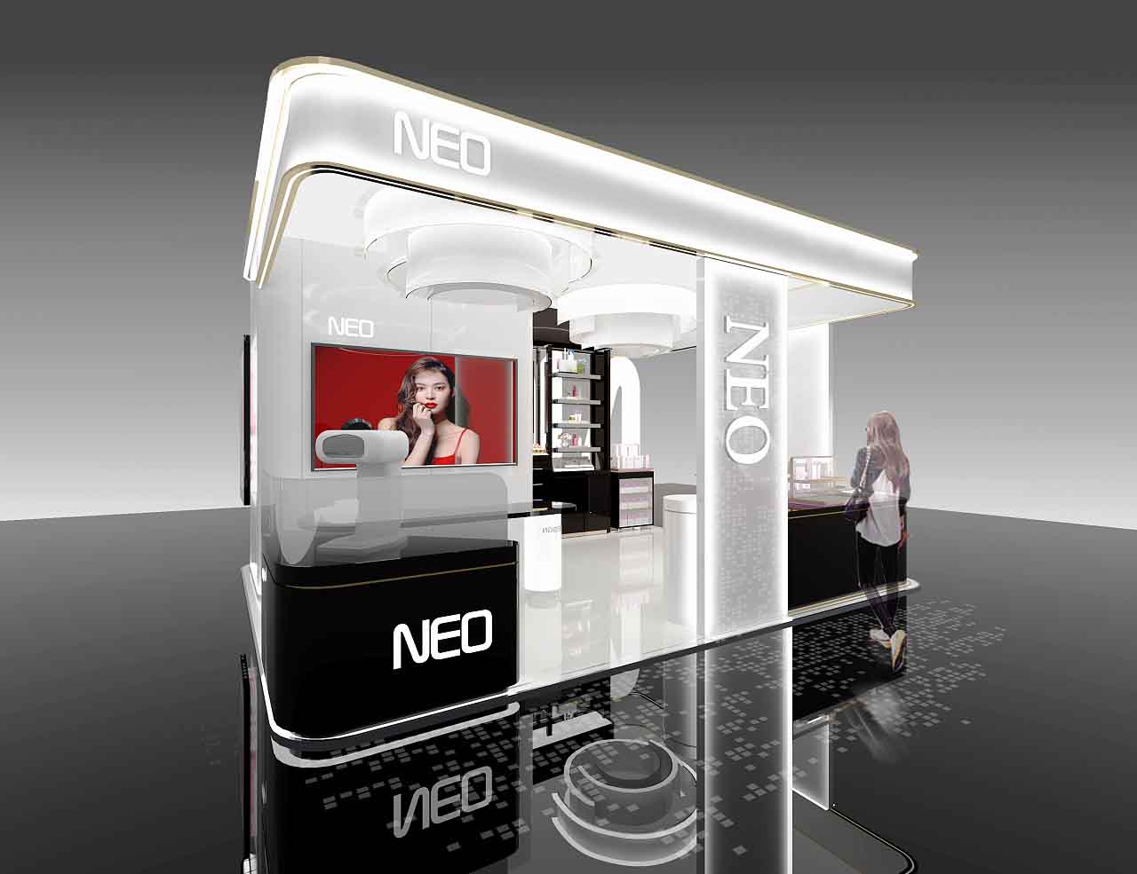 深圳會展展覽裝修-NEO-美博會展會展臺搭建裝修
