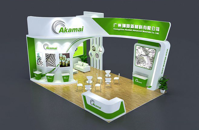 上海展會(huì)會(huì)展搭建設(shè)計(jì)-Akamai-材料展臺(tái)布置