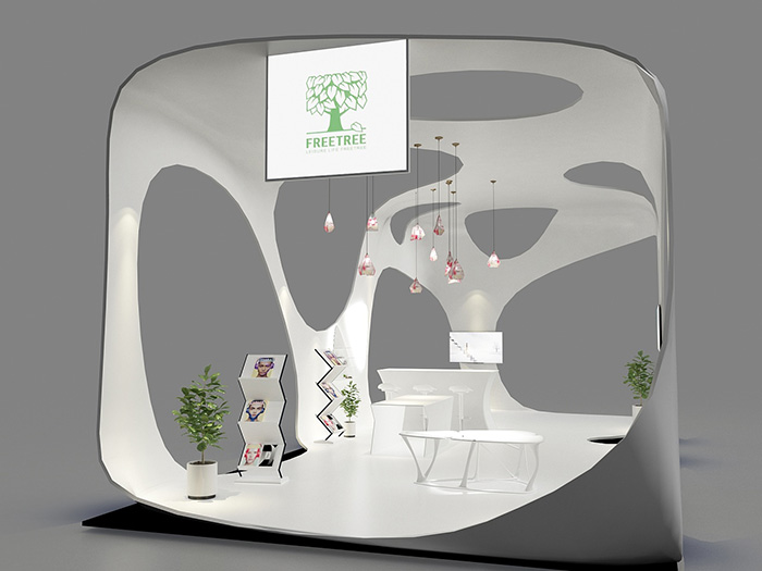 深圳設計搭建展會-FREETREE-美博會展臺裝修
