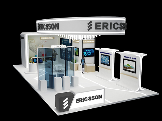電子展會展臺設(shè)計-ERICSSON-深圳展臺展會布置