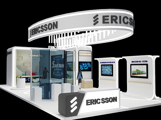 電子展會展臺設(shè)計-ERICSSON-深圳展臺展會布置