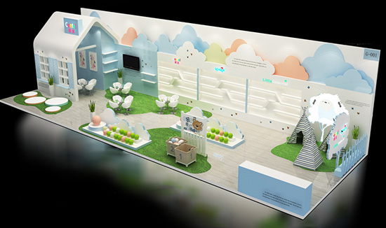 香港展位設(shè)計(jì)-CENTEL-嬰兒用品展會搭建設(shè)計(jì)