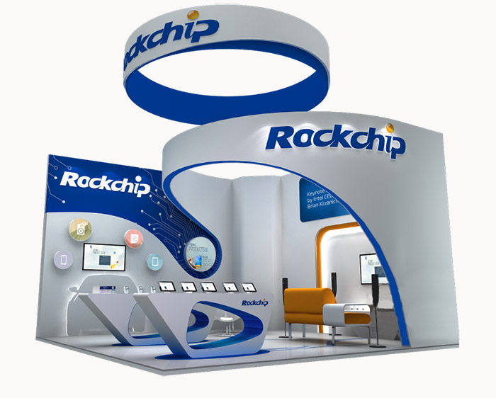 上海展臺會展搭建-Rockchip-電子設(shè)計展臺
