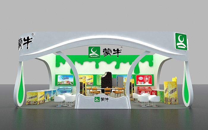 AIFE展臺(tái)搭建-蒙牛-北京展覽展位設(shè)計(jì)
