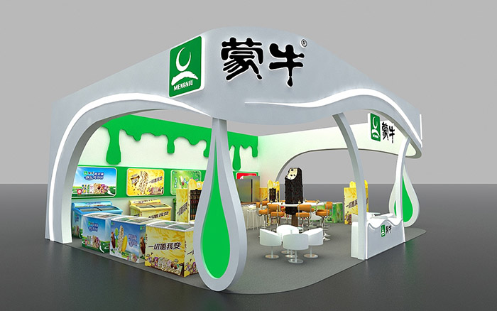 AIFE展臺(tái)搭建-蒙牛-北京展覽展位設(shè)計(jì)