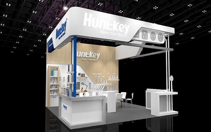 廣州琶洲展館展臺搭建-huntkey-電源展會設(shè)計(jì)