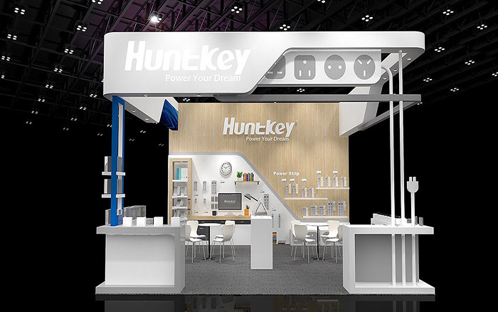 廣州琶洲展館展臺搭建-huntkey-電源展會設(shè)計(jì)