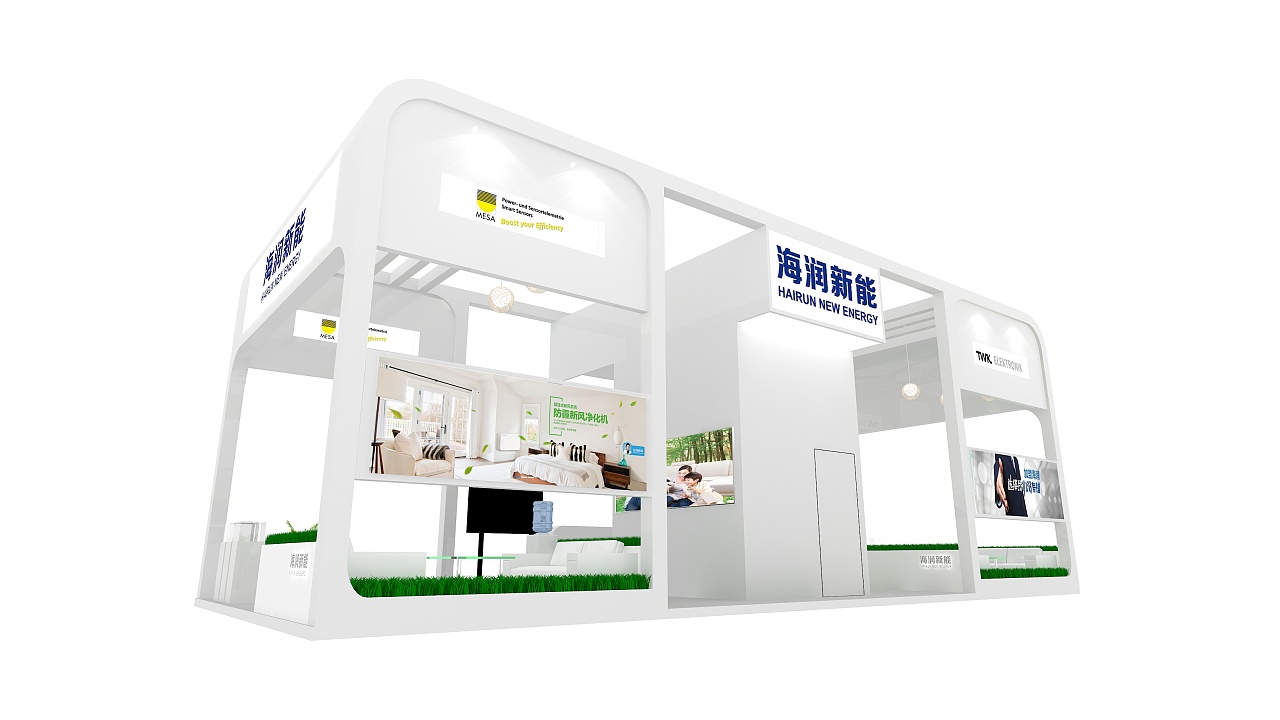 成都展覽展臺搭建-海潤新能-五金展會設(shè)計