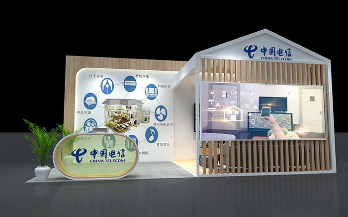 香港展會搭建-中國電信-電子展臺設(shè)計(jì)裝修