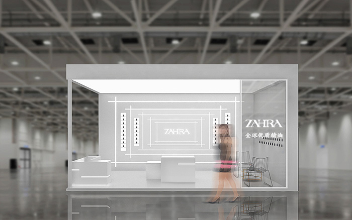 廣州展臺布展搭建-ZAHRA-美博會展臺搭建設(shè)計(jì)