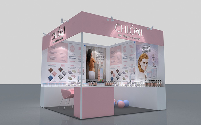 北京展臺布展搭建-CHIONI-美博會展會設計