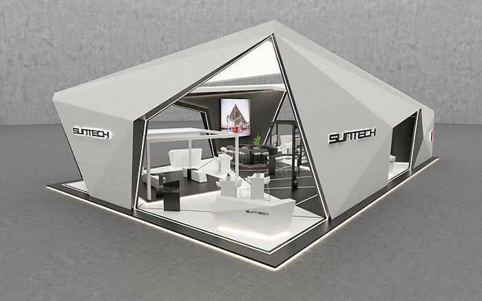 上海展臺(tái)設(shè)計(jì)-SUNTECH-太陽能展會(huì)搭建