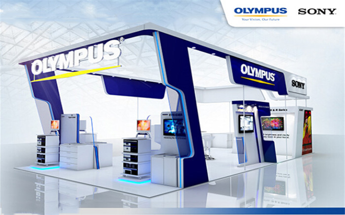 OLYMPUS SONY-深圳連鎖加盟展展臺設(shè)計