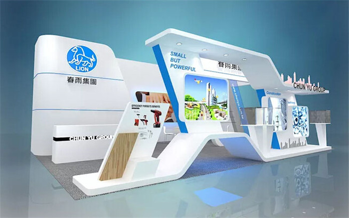 春雨集團(tuán)-廣州工業(yè)設(shè)備展展臺(tái)設(shè)計(jì)