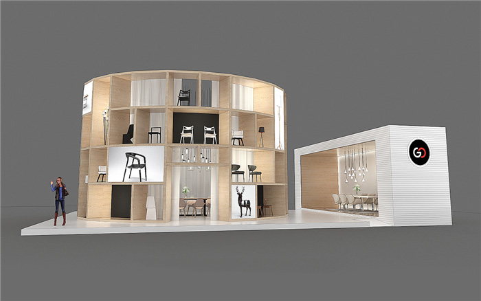 辦公用品展臺(tái)搭建-GO
